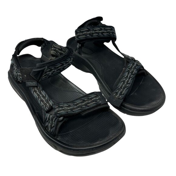 Teva Black Mens Strappy Hook and Loop Rugged Water Hiking Sandals Size 11 - Picture 1 of 6